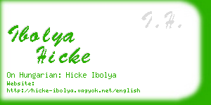 ibolya hicke business card